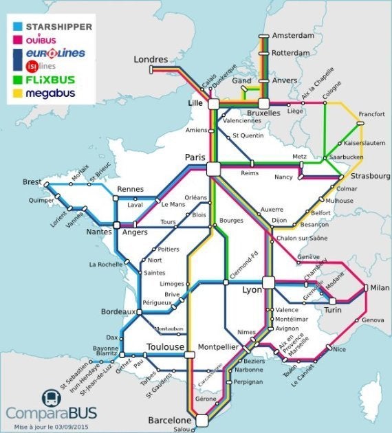 ouibus, flixbus, isilines quel service de bus longue distance