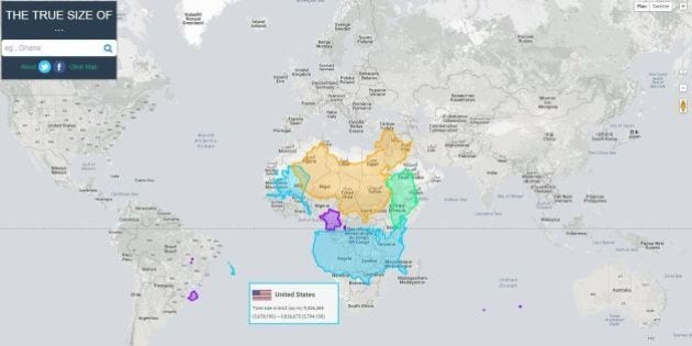 En Images Une Carte Du Monde Montre Les Pays A Leur Vraie Taille Contrairement Aux Planispheres Classiques Le Huffpost