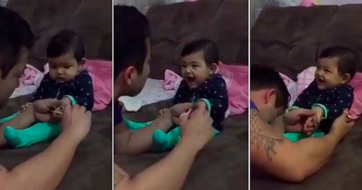 Video Couper Les Ongles De Ce Bebe A Vire Au Fou Rire Le Huffpost