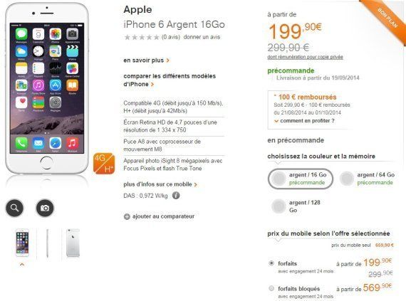 iPhone 6 - Orange, Free, SFR, Bouygues : quel opérateur le propose au meilleur prix (avec et sans