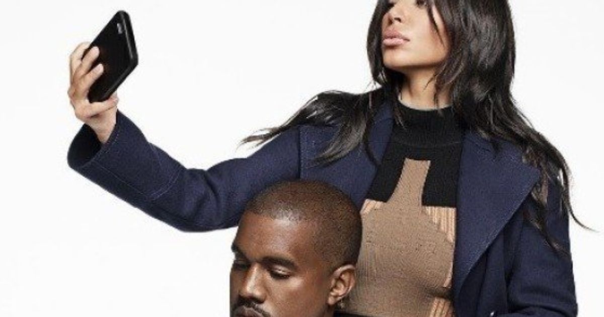 Kanye West Pose Dans Harpers Bazaar Avec Kim Kardashian Et Compare Ses Selfies Nue à Adele 