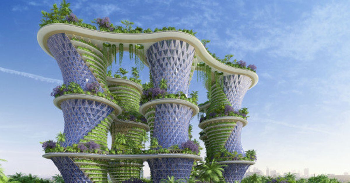 PHOTOS. Hypérions, un projet d'immeuble "agritectural" du futur  Le HuffPost