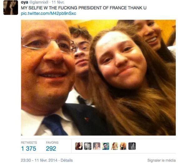 Le selfie de cette ado avec Hollande lui a fait passer un sale quart