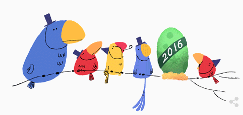 Google Vous Souhaite Une Bonne Année 2016 Avec Un Doodle