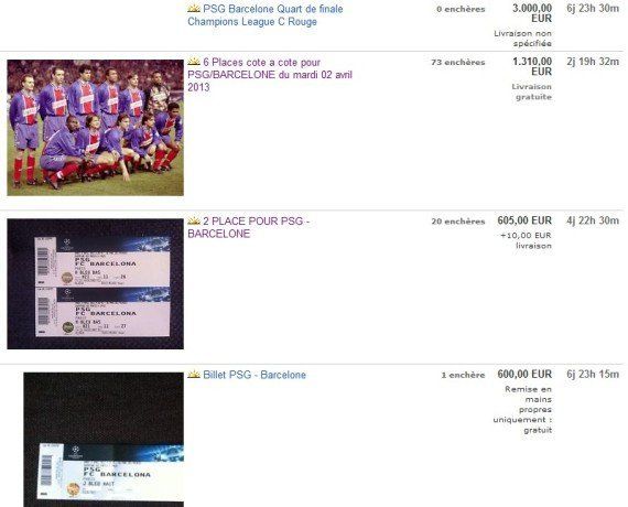 PSG-Barcelone: pagaille au Parc des Princes pour la vente des places, marché noir sur Ebay, Twitter