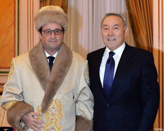 Une photo de François Hollande en toque et pelisse de fourrure au Kazakhstan inspire le web et embarrasse