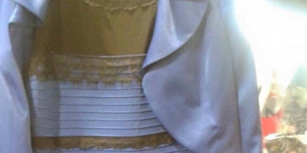 robe bleu blanche illusion