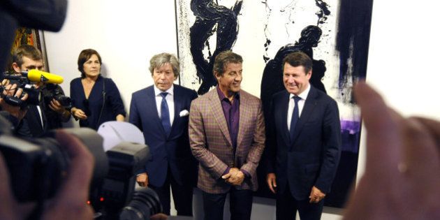 PHOTOS. Sylvester Stallone et ses toiles accueillis au Musée d'art moderne de Nice par Christian