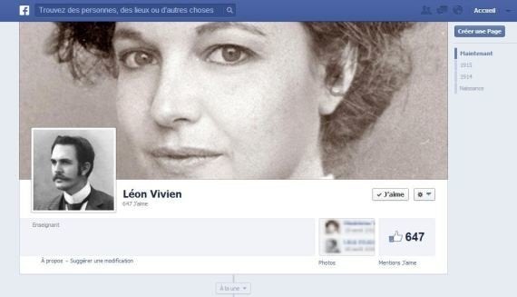 Image de couverture de la page Facebook de Léon Vivien