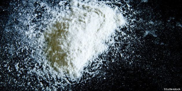 white powder on a