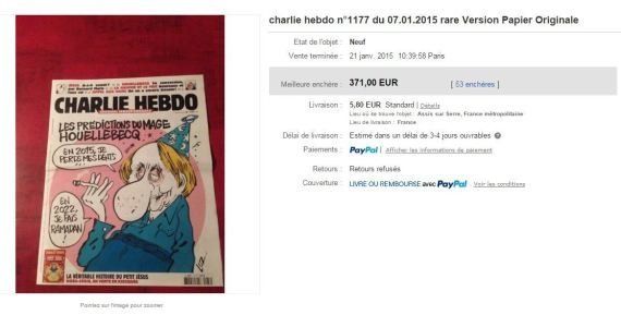 Le Numero De Charlie Hebdo Qui S Arrache A Prix D Or Sur Ebay N Est Pas Celui Que Vous Croyez Le Huffpost