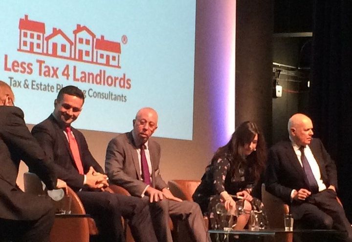 Iain Duncan Smith, far right, told a conference on Thursday that 'mistakes had been made' over taxation for landlords.