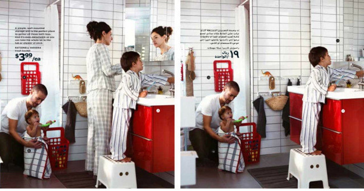 PHOTOS. Ikea supprime les femmes de son catalogue pour l'Arabie