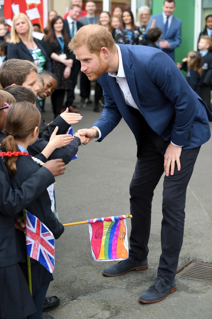 The royal is a natural with children. 