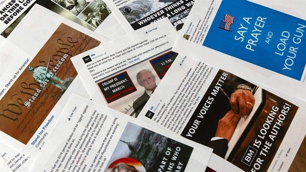 Facebook ads linked to a Russian effort to disrupt the 2016 presidential election. Some states are trying to regulate politic