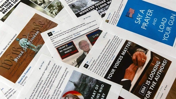 Facebook ads linked to a Russian effort to disrupt the 2016 presidential election. Some states are trying to regulate political ads by requiring more disclosure from social media companies. 