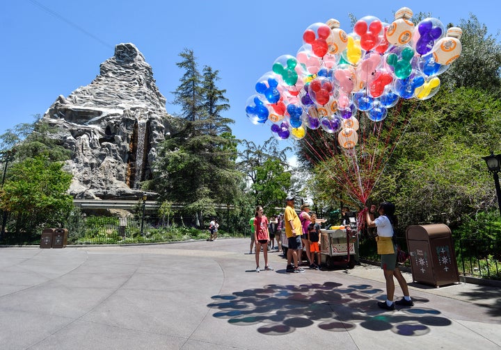 Mickey-shaped balloons are among the popular souvenirs at the Disney parks. 