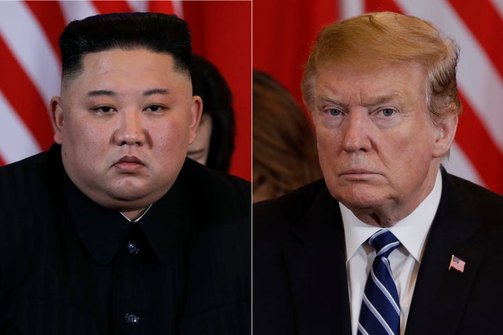 The measures were announced three weeks after a meeting between President Donald Trump, right, and North Korean leader Kim Jong Un broke down over conflicting demands by North Korea for relief from sanctions and from the U.S. side for Pyongyang to give up its nuclear weapons.