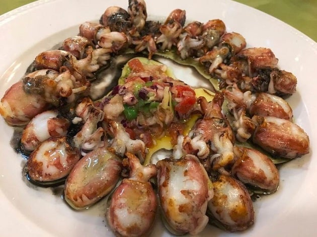 Choquitos a la plancha, del restaurante Azabache en