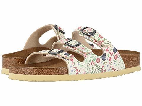 Birkenstock florida best sale meadow flowers beige