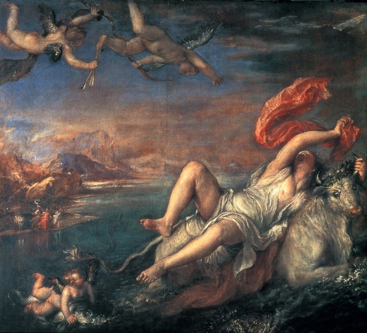 Titian. ‘Rape of Europa.’ 1559-62. Oil on canvas. <a rel="nofollow" href="https://commons.wikimedia.org/wiki/File:Tizian_085.