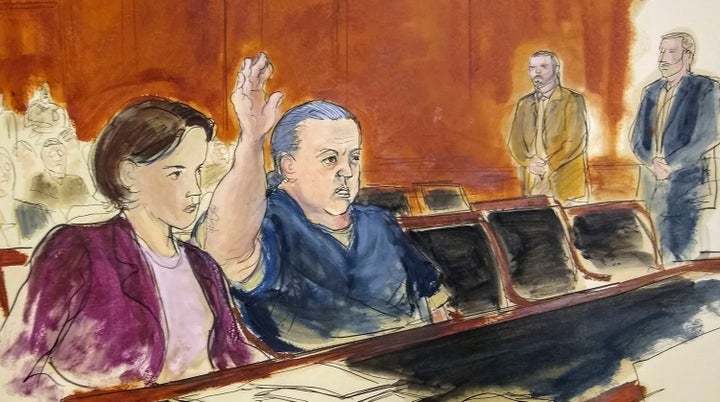 File courtroom sketch of Cesar Sayoc. (AP)