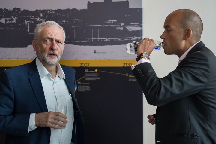 Labour Leader Jeremy Corbyn and TIG MP Chuka Umunna