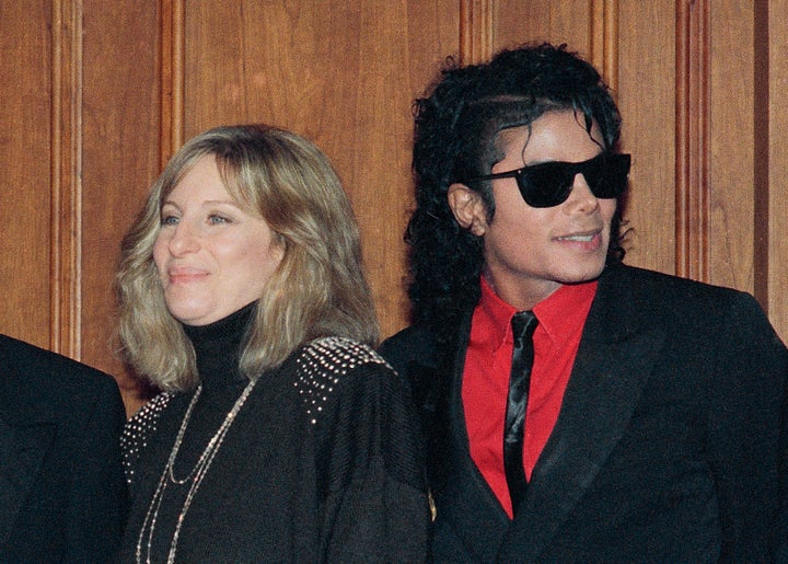 Barbara with Michael Jackson in 1986