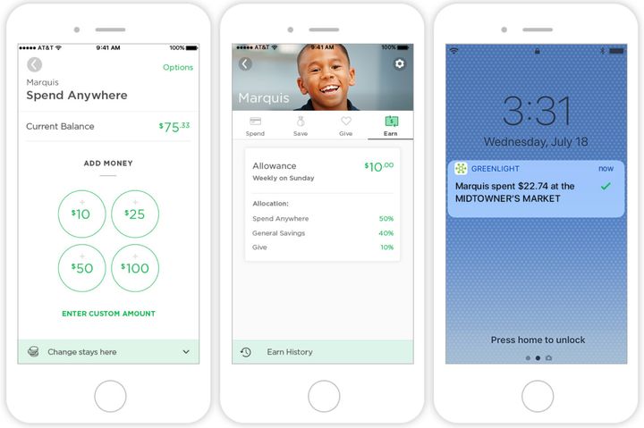 6 Money Apps Teens Can Use To Manage Their Spending Huffpost Life - 1 greenlight greenlight it s a debit card