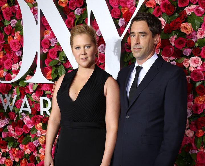 Amy Schumer and Chris Fischer attend the 72nd Annual Tony Awards on June 10, 2018, in New York City.