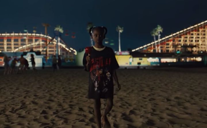 Young Adelaide wears a shirt of Michael Jackson's "Thriller" in Jordan Peele's "Us."