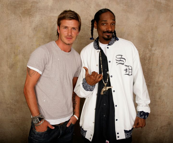 David Beckham and Snoop Dogg met while filming the rapper's reality show in 2007. 