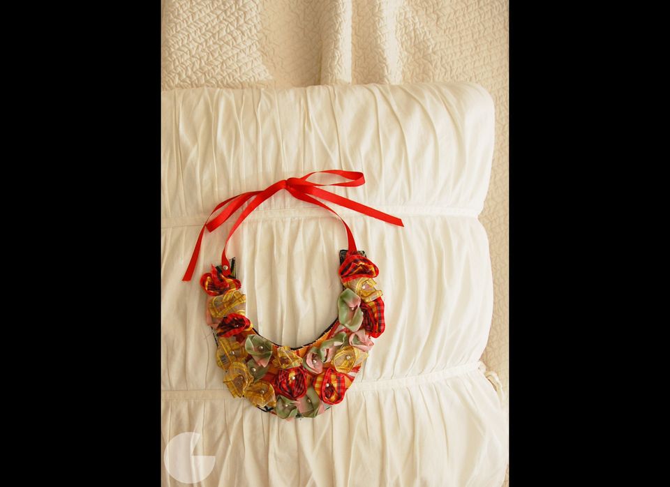 Designer-Inspired Flower Bib Necklace