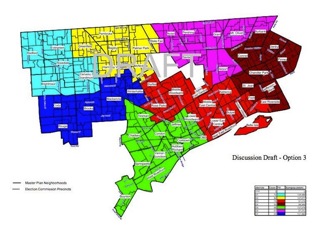 detroit voting precinct map Detroit City Council Districts Chosen Council Votes For Option 3 detroit voting precinct map