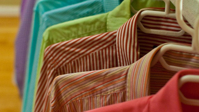 iron clothes with flat iron