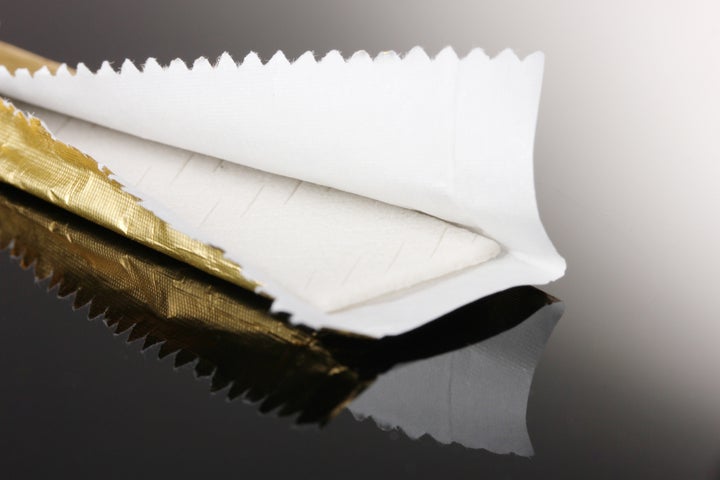chewing gum on the wrapping...