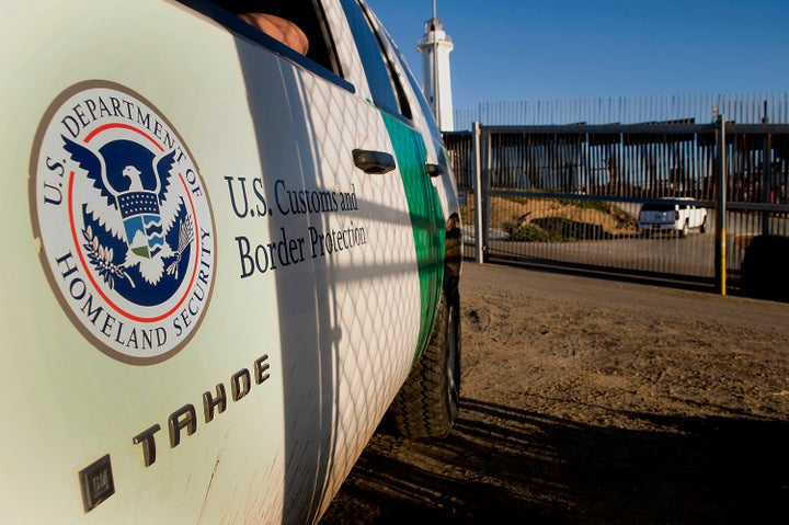 A U.S. Border Patrol agents monitor the area near the U.S.-Mexico border in San Diego, California, U.S. on Wednesday, March 21, 2012. Mexico's peso rose, paring its second weekly decline, amid speculation exporters are selling dollars to raise funds for tax payments before a month-end deadline. Photographer: Sam Hodgson/Bloomberg via Getty Images