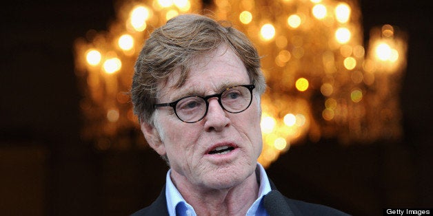 LONDON, ENGLAND - APRIL 24: Actor Robert Redford speaks as he attends the American Ambassador's Reception during the Sundanc