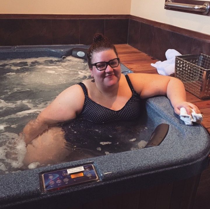 Me and my fat glory all blissed out in a hot tub in 2015.