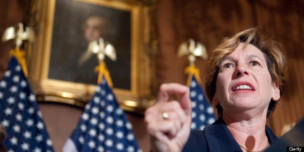 UNITED STATES ? OCTOBER 18: American Federation of Teachers president Randi Weingarten speaks during a Senate Democrats' news conference on Tuesday, Oct. 18, 2011, to discuss putting teachers back in the classroom as part of President Obama's jobs bill. (Photo By Bill Clark/CQ Roll Call)