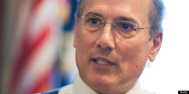 UNITED STATES - NOVEMBER 18: Rep. Tom Marino, R-Pa., is interviewed by Roll Call in his Cannon Building office about his bou