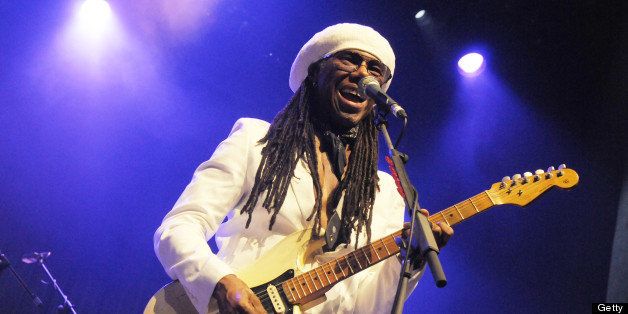 LONDON, UNITED KINGDOM - JULY 27: Nile Rodgers perform on stage at Indigo2 at O2 Arena on July 27, 2013 in London, England. (Photo by Brigitte Engl/Redferns via Getty Images)