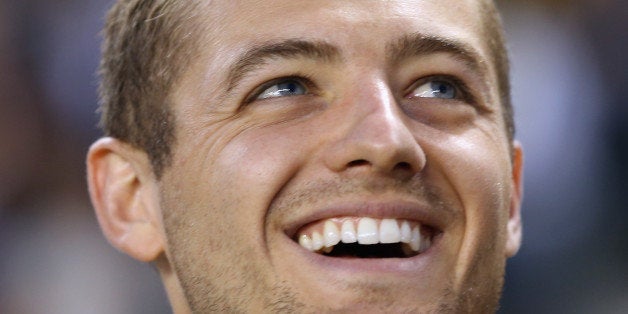 CARSON, CA - MAY 26: Robbie Rogers #14 of Los Angeles Galaxy looks on prior to the start of the game against the Seattle Sounders FC at The Home Depot Center on May 26, 2013 in Carson, California. (Photo by Jeff Gross/Getty Images)