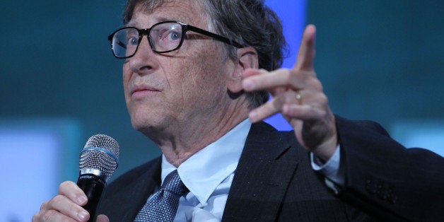 Bill Gates, co-chair and trustee of Bill and Melinda Gates Foundation, speaks during the annual meeting of the Clinton Global