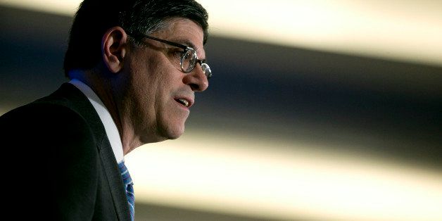 Jacob 'Jack' Lew, U.S. treasury secretary, speaks during an Economic Club of Washington breakfast in Washington, D.C., U.S., on Tuesday, Sept. 17, 2013. Lew warned Congress against waiting to increase the debt ceiling and said the administration wouldn't accept an agreement that defunds or delays President Barack Obama's health-care law. Photographer: Andrew Harrer/Bloomberg 