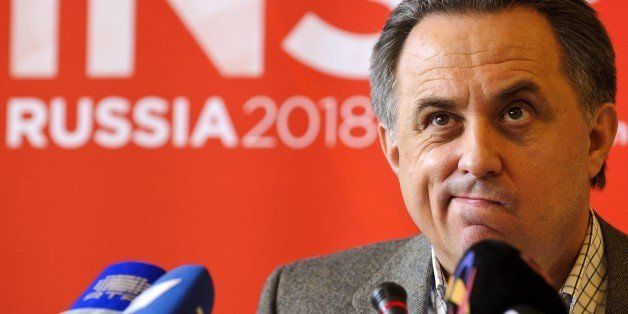 Russian Sports Minister Vitaly Mutko gives a press conference on November 30, 2010 in Zurich before his country's 2018 World Cup bid to world football's ruling body FIFA. England, Russia and joint bids by Spain-Portugal and Netherlands-Belgium are in the running to host the 2018 World Cup. FIFA will vote on the hosts on December 2, 2010. AFP PHOTO / FABRICE COFFRINI (Photo credit should read FABRICE COFFRINI/AFP/Getty Images)