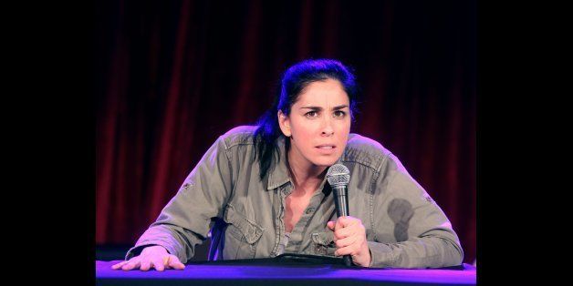 NEW YORK, NY - OCTOBER 29: Sarah Silverman tapes a segment of 'Todd Barry's Podcast Live' at the Bell House 'on October 29, 2013 in Brooklyn, New York City. (Photo by Steve Sands/Getty Images)