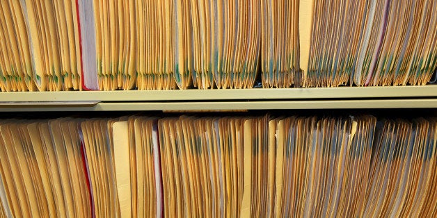 medical records in the shelf of ...