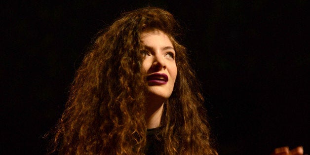 LOS ANGELES, CA - DECEMBER 08: Lorde aka. Ella Maria Lani Yelich-O'Connor performs during The 24th Annual KROQ Almost Acoustic Christmas at The Shrine Auditorium on December 8, 2013 in Los Angeles, California. (Photo by C Flanigan/WireImage)