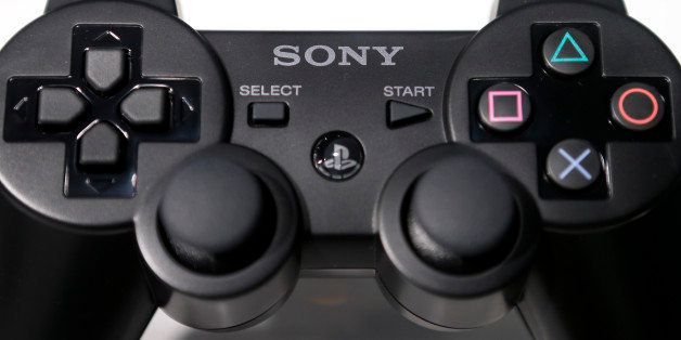 The Sony Corp. logo is displayed on a wireless controller for Sony Computer Entertainment Inc.'s PlayStation 3 (PS3) video game console at the company's showroom in Tokyo, Japan, on Thursday, Feb. 7, 2013. Sony, Japan?s biggest consumer-electronics exporter, reported an eighth consecutive quarterly loss on waning demand for TVs and consumer preferences for devices from Apple Inc. and Samsung Electronics Co. Photographer: Kiyoshi Ota/Bloomberg via Getty Images
